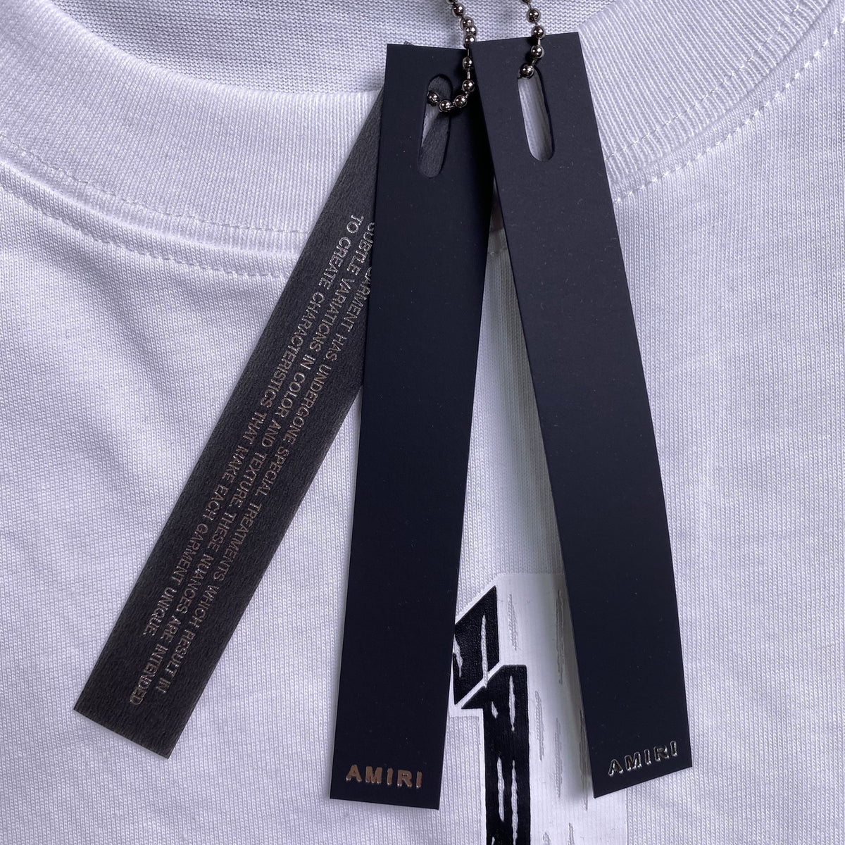 Remera Amiri Vintage Tiger Blanca