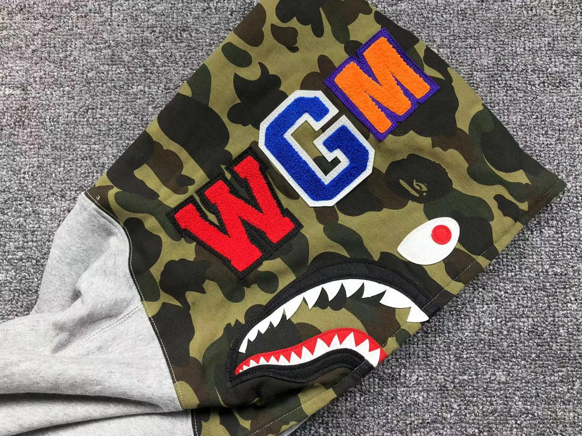Campera Bape 1St Camo Shark Full Zip Buzo Gris