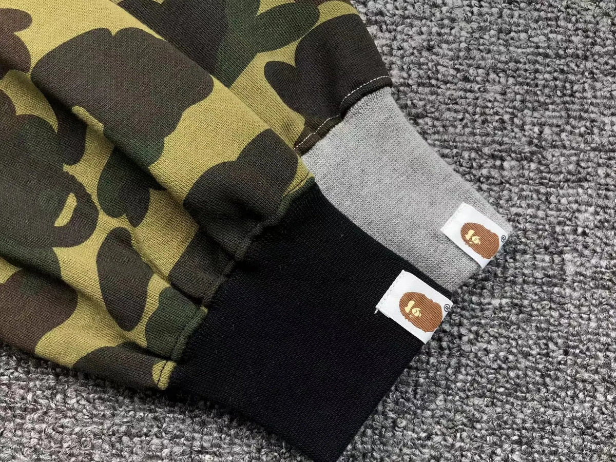 Campera Bape 1St Camo Shark Full Zip Buzo Gris