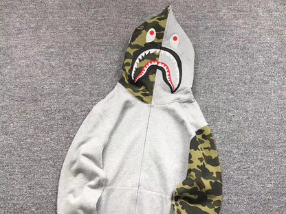 Campera Bape 1St Camo Shark Full Zip Buzo Gris