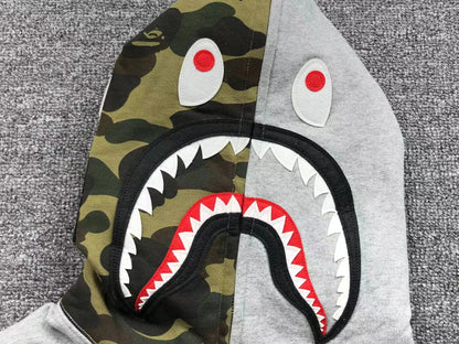 Campera Bape 1St Camo Shark Full Zip Buzo Gris