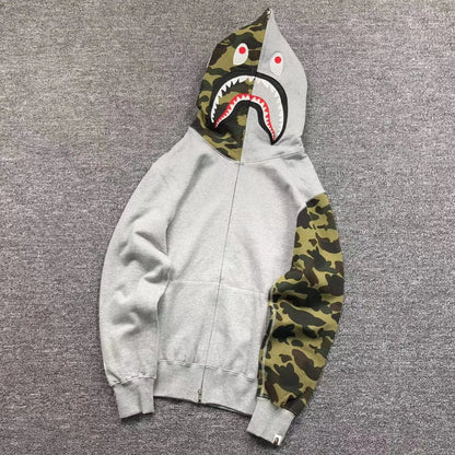 Campera Bape 1St Camo Shark Full Zip Buzo Gris