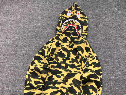 Campera Bape 1St Camo Shark Full Zip Amarilla