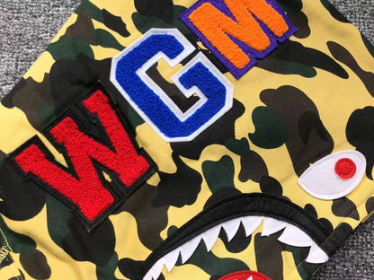 Campera Bape 1St Camo Shark Full Zip Amarilla