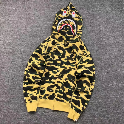 Campera Bape 1St Camo Shark Full Zip Amarilla