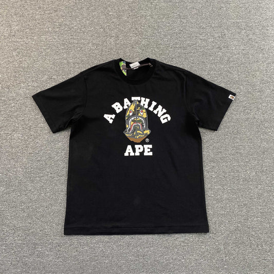 Remera Bape 1st Camo Shark Seijin Negra
