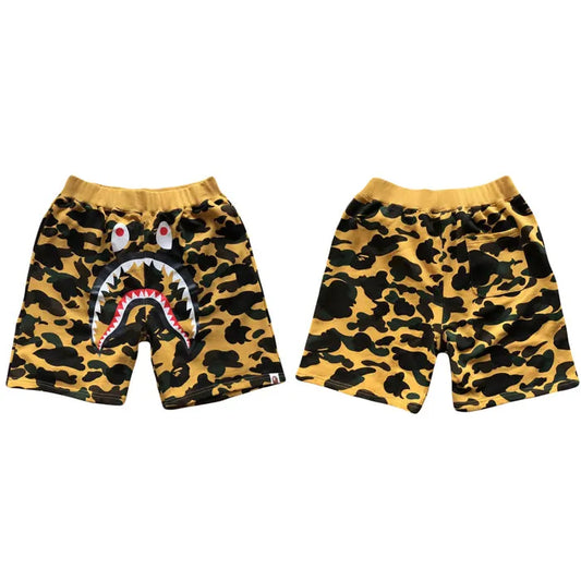 Bape 1ST Camo Shark Sweat Shorts Verde