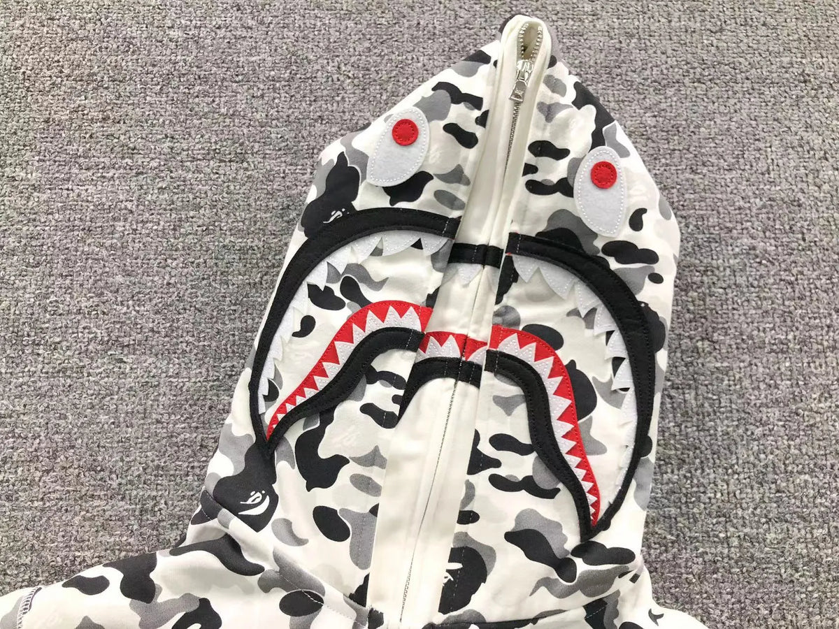 Campera Bape Abc Camo Double Shark Buzo Gris