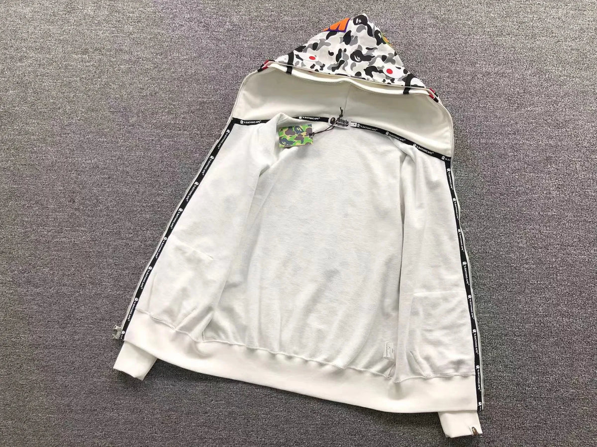 Campera Bape Abc Camo Double Shark Buzo Gris