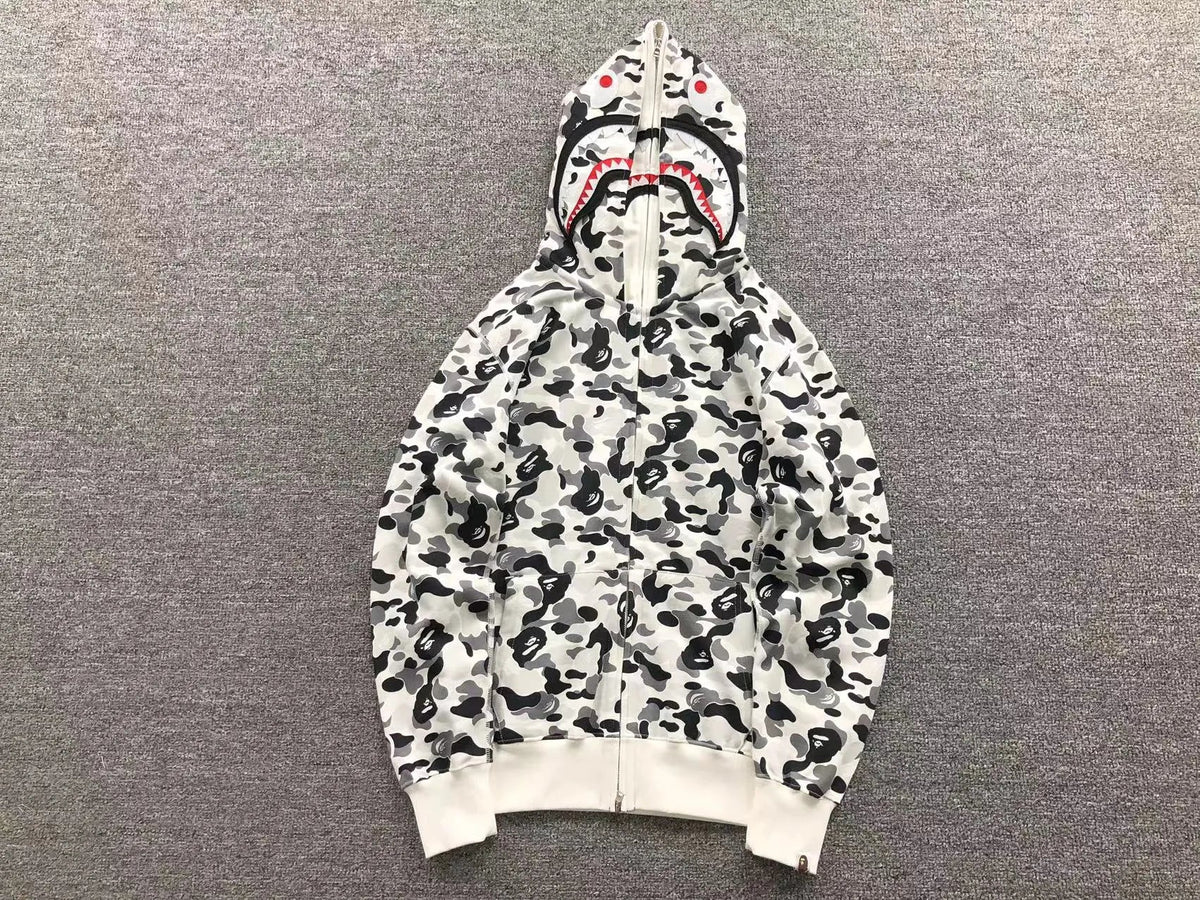 Campera Bape Abc Camo Double Shark Buzo Gris