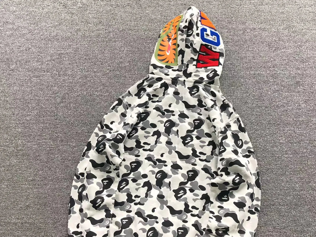 Campera Bape Abc Camo Double Shark Buzo Gris