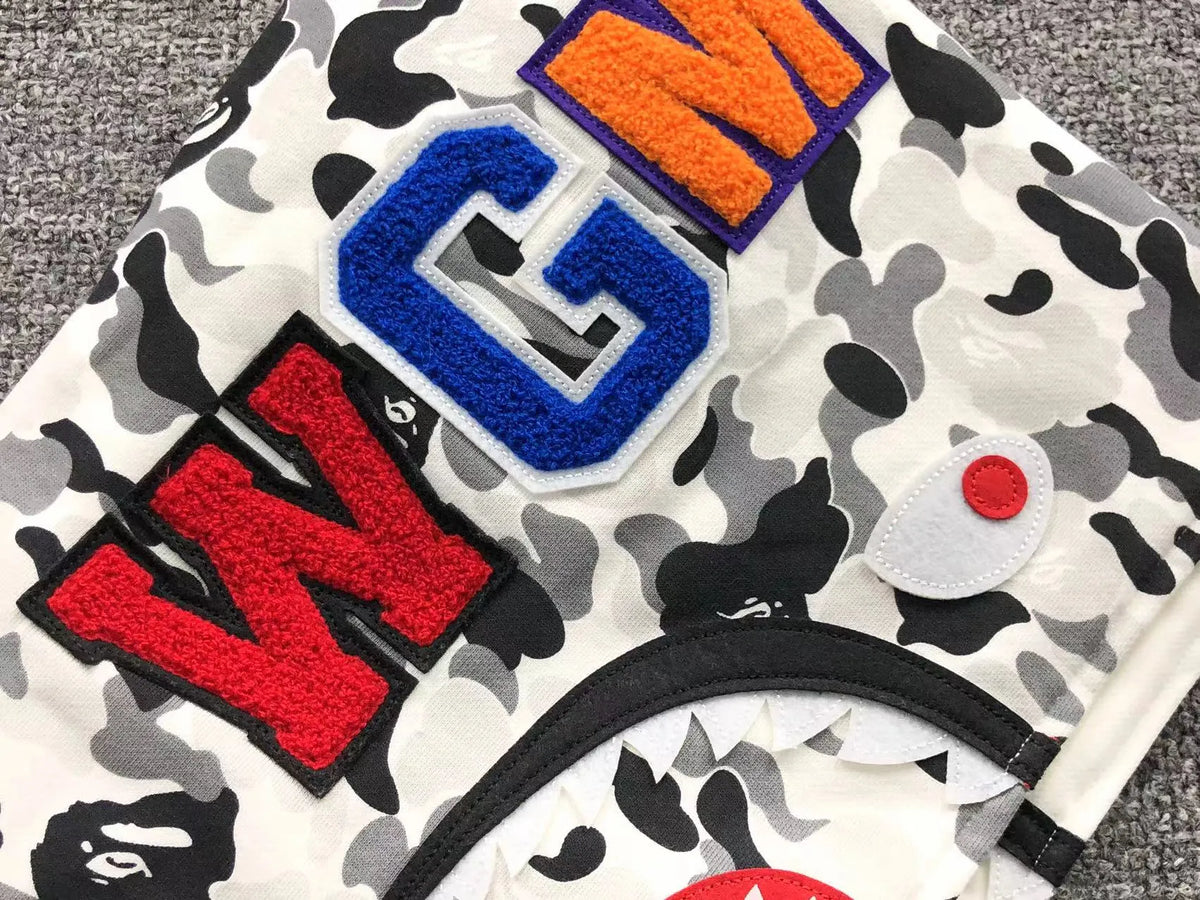 Campera Bape Abc Camo Double Shark Buzo Gris