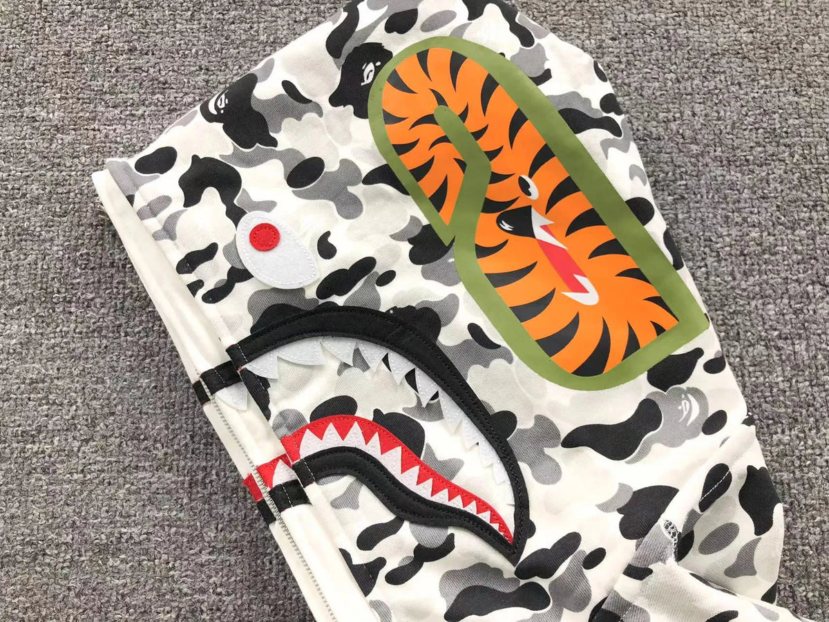 Campera Bape Abc Camo Double Shark Buzo Gris