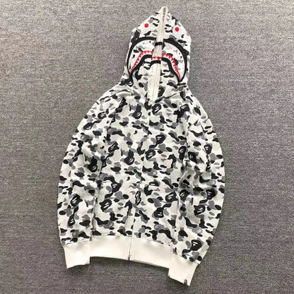 Campera Bape Abc Camo Double Shark Buzo Gris