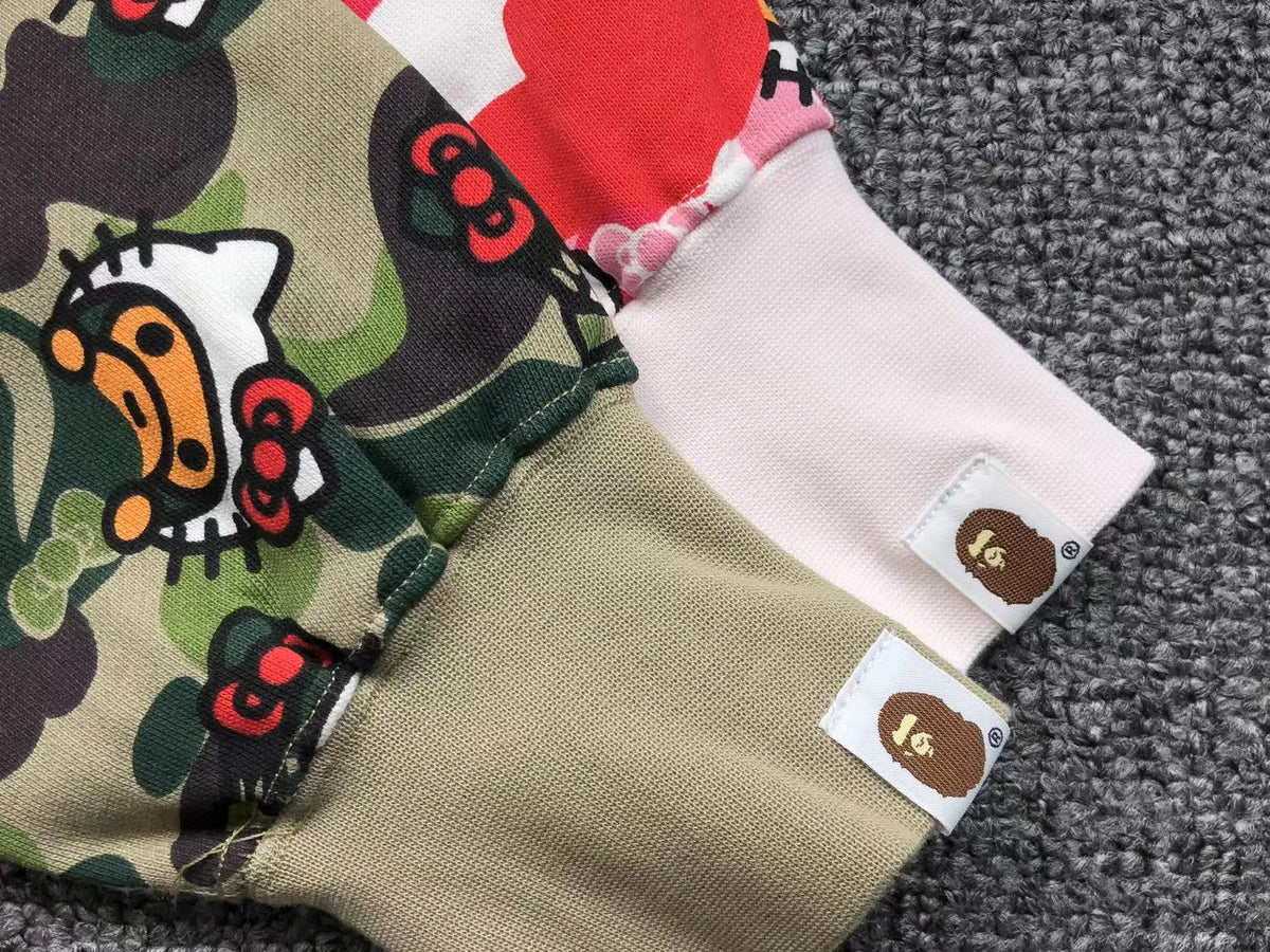 Campera Bape Abc Camo Hello Kitty Shark Full Zip Verde