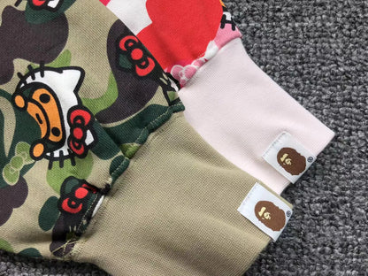Campera Bape Abc Camo Hello Kitty Shark Full Zip Verde