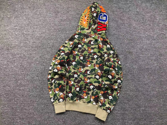 Campera Bape Abc Camo Hello Kitty Shark Full Zip Verde