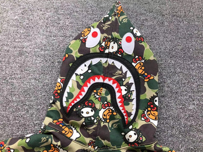 Campera Bape Abc Camo Hello Kitty Shark Full Zip Verde