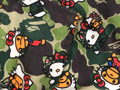 Campera Bape Abc Camo Hello Kitty Shark Full Zip Verde