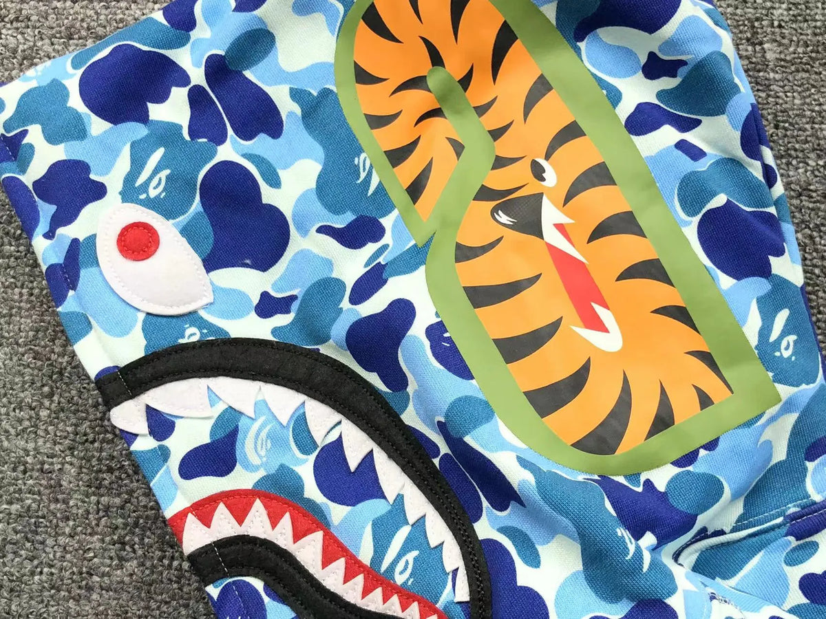 Campera Bape Abc Camo Shark Full Zip Celeste