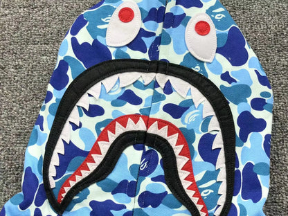 Campera Bape Abc Camo Shark Full Zip Celeste