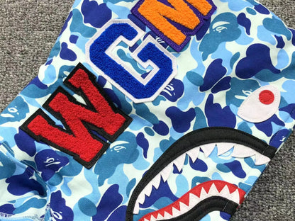Campera Bape Abc Camo Shark Full Zip Celeste