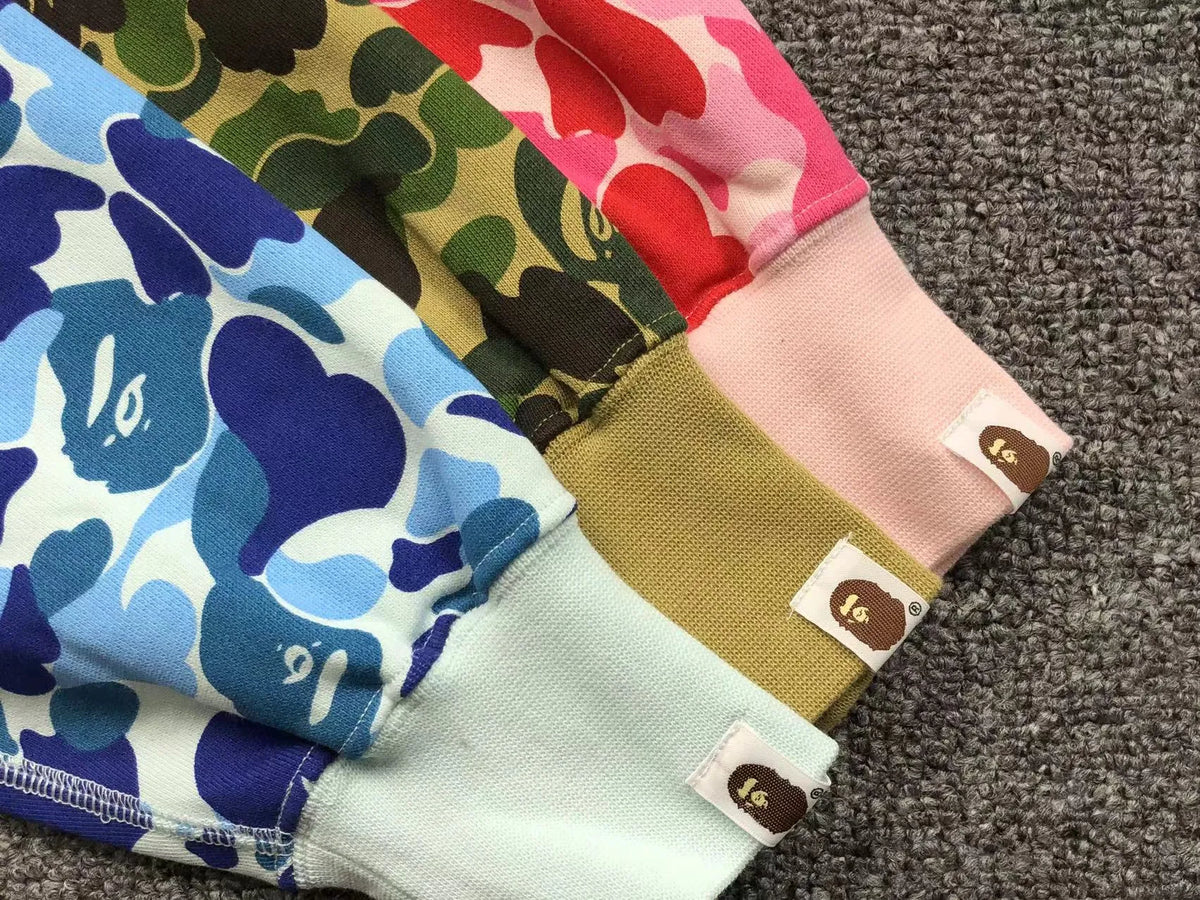 Campera Bape Abc Camo Shark Full Zip Celeste