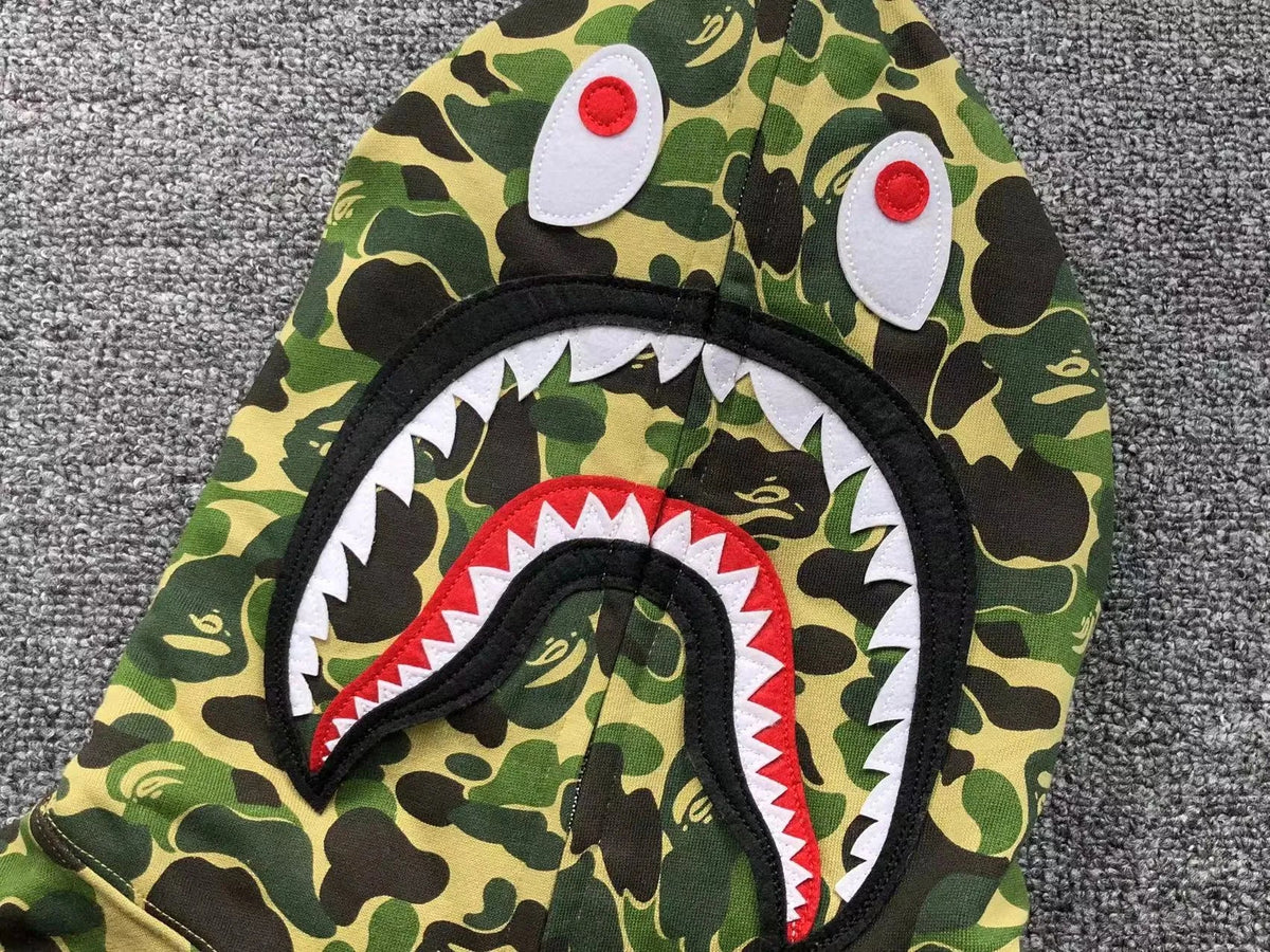 Campera Bape Abc Camo Shark Full Zip Verde