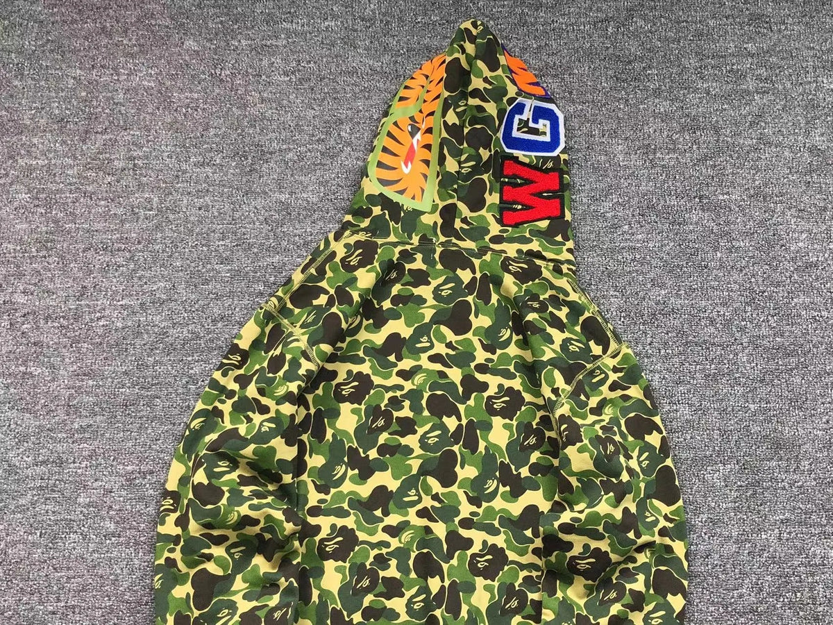 Campera Bape Abc Camo Shark Full Zip Verde
