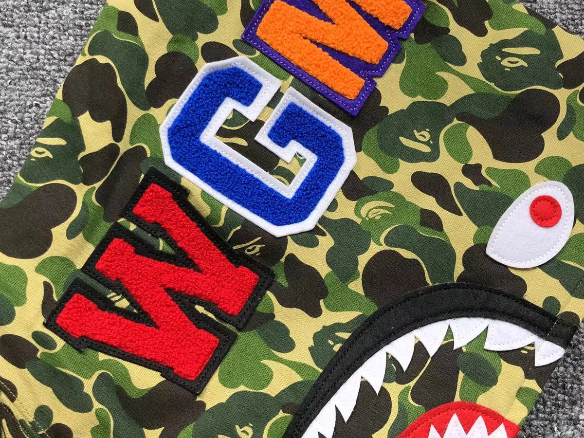Campera Bape Abc Camo Shark Full Zip Verde