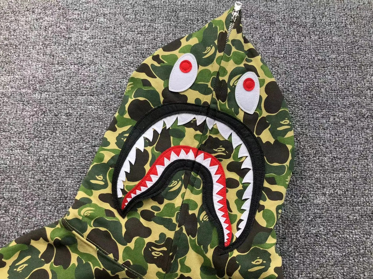 Campera Bape Abc Camo Shark Full Zip Verde