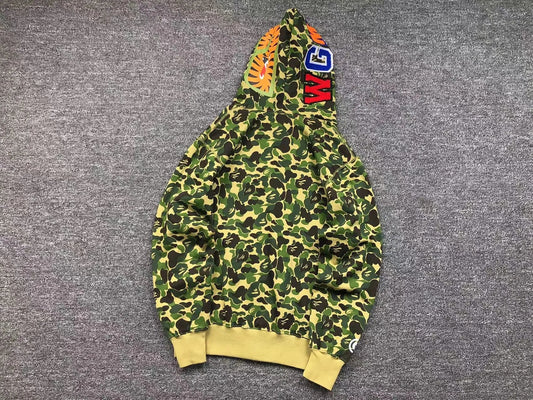 Campera Bape Abc Camo Shark Full Zip Verde