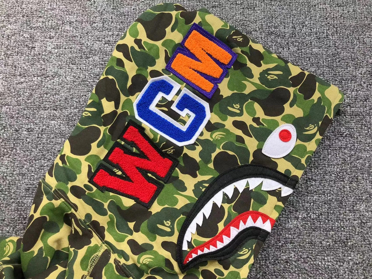 Campera Bape Abc Camo Shark Full Zip Verde