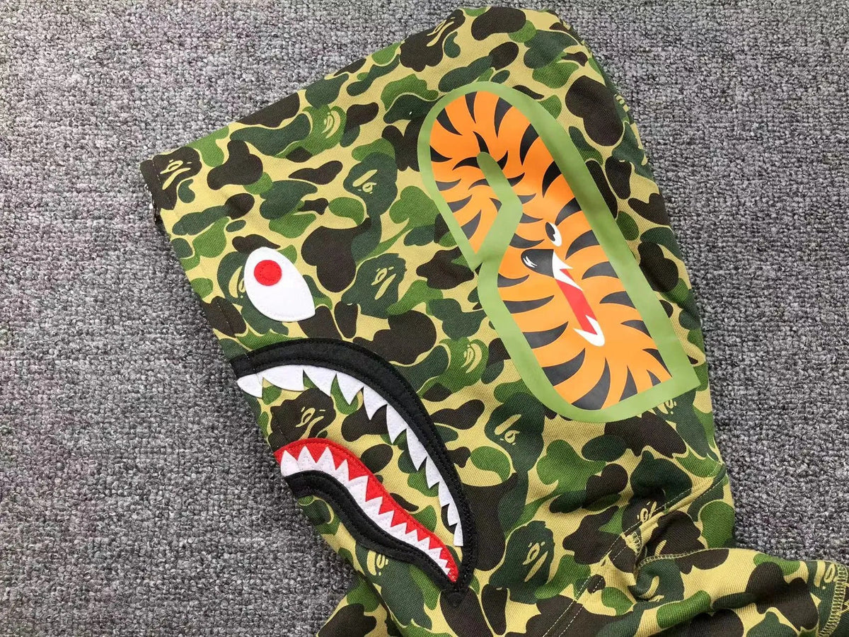 Campera Bape Abc Camo Shark Full Zip Verde
