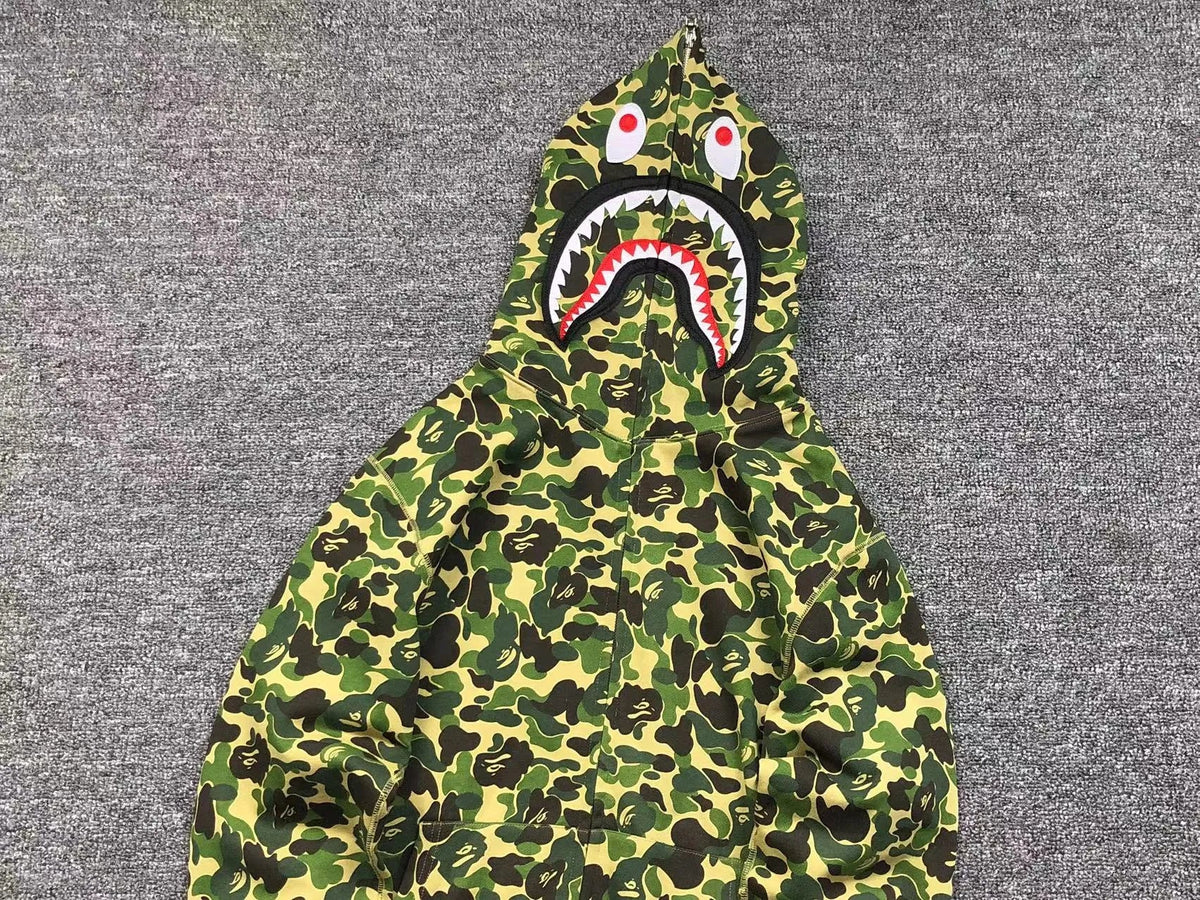 Campera Bape Abc Camo Shark Full Zip Verde