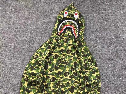 Campera Bape Abc Camo Shark Full Zip Verde
