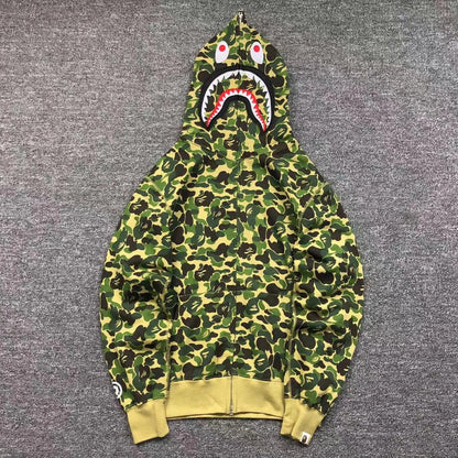 Campera Bape Abc Camo Shark Full Zip Verde