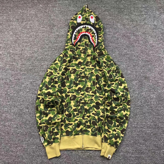 Campera Bape Abc Camo Shark Full Zip Verde