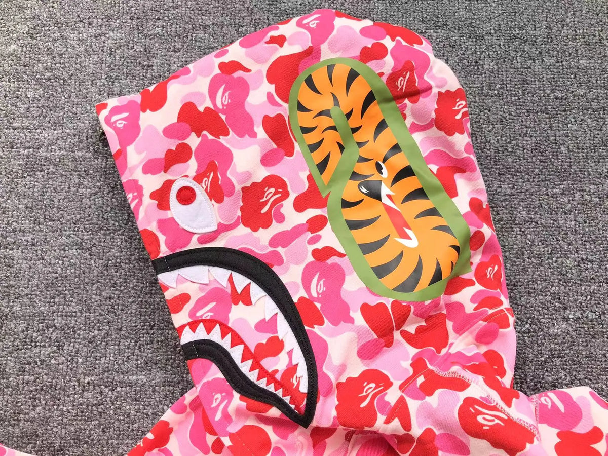 Campera Bape Abc Camo Shark Full Zip Rosa