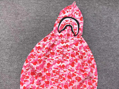 Campera Bape Abc Camo Shark Full Zip Rosa