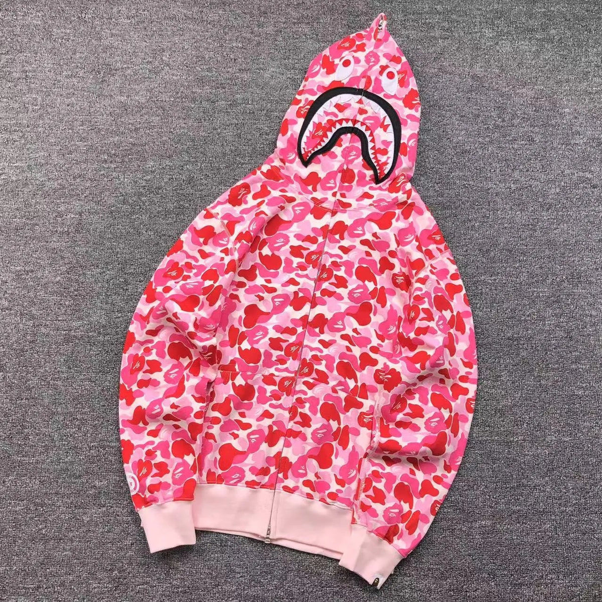 Campera Bape Abc Camo Shark Full Zip Rosa