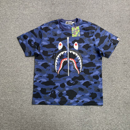 Remera Bape ABC Camo Shark Azul