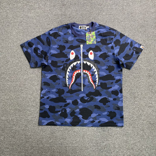Remera Bape ABC Camo Shark Azul