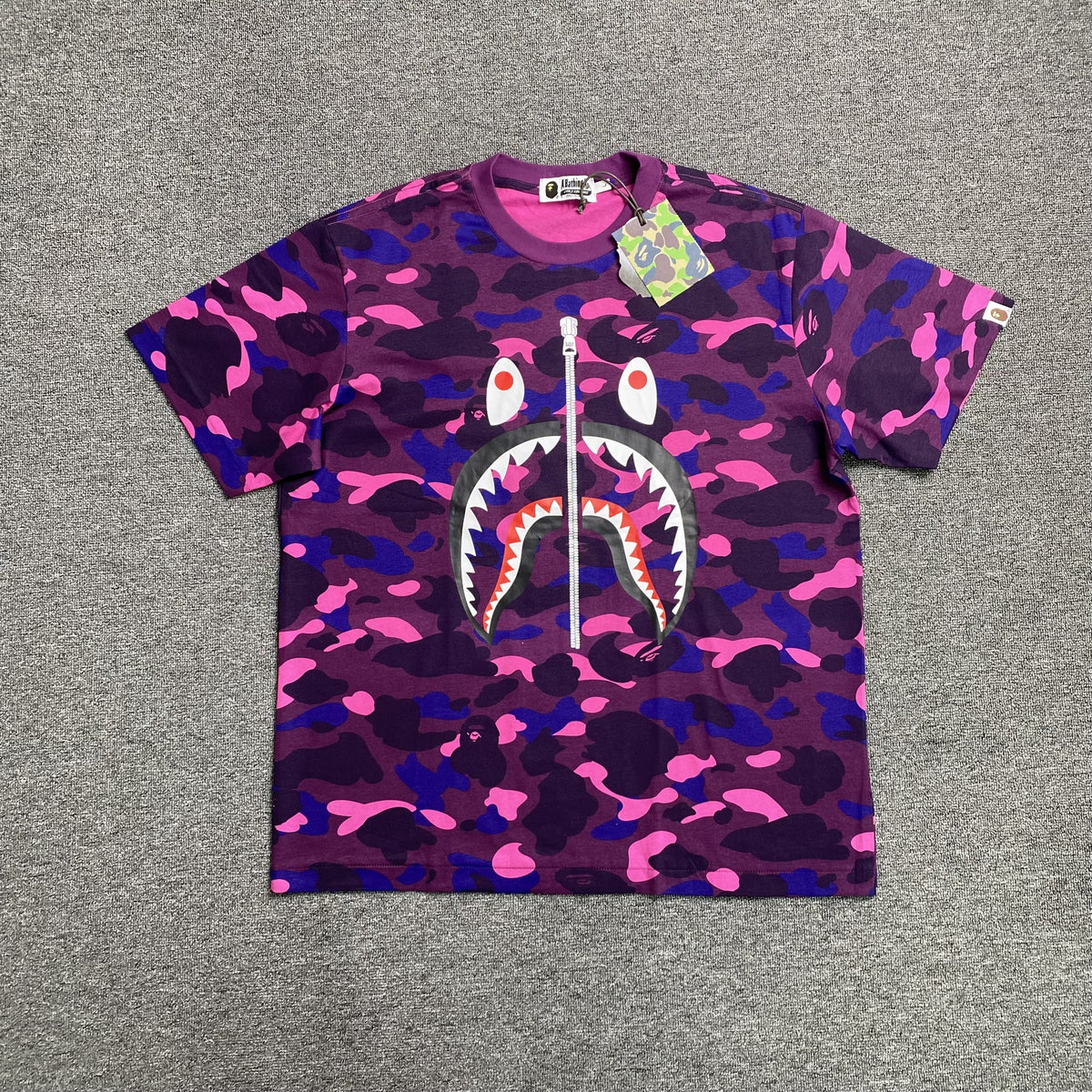 Remera Bape ABC Camo Shark Violeta