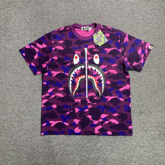 Remera Bape ABC Camo Shark Violeta