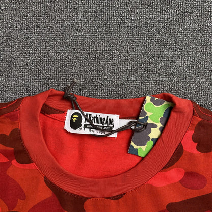 Remera Bape ABC Camo Shark Roja