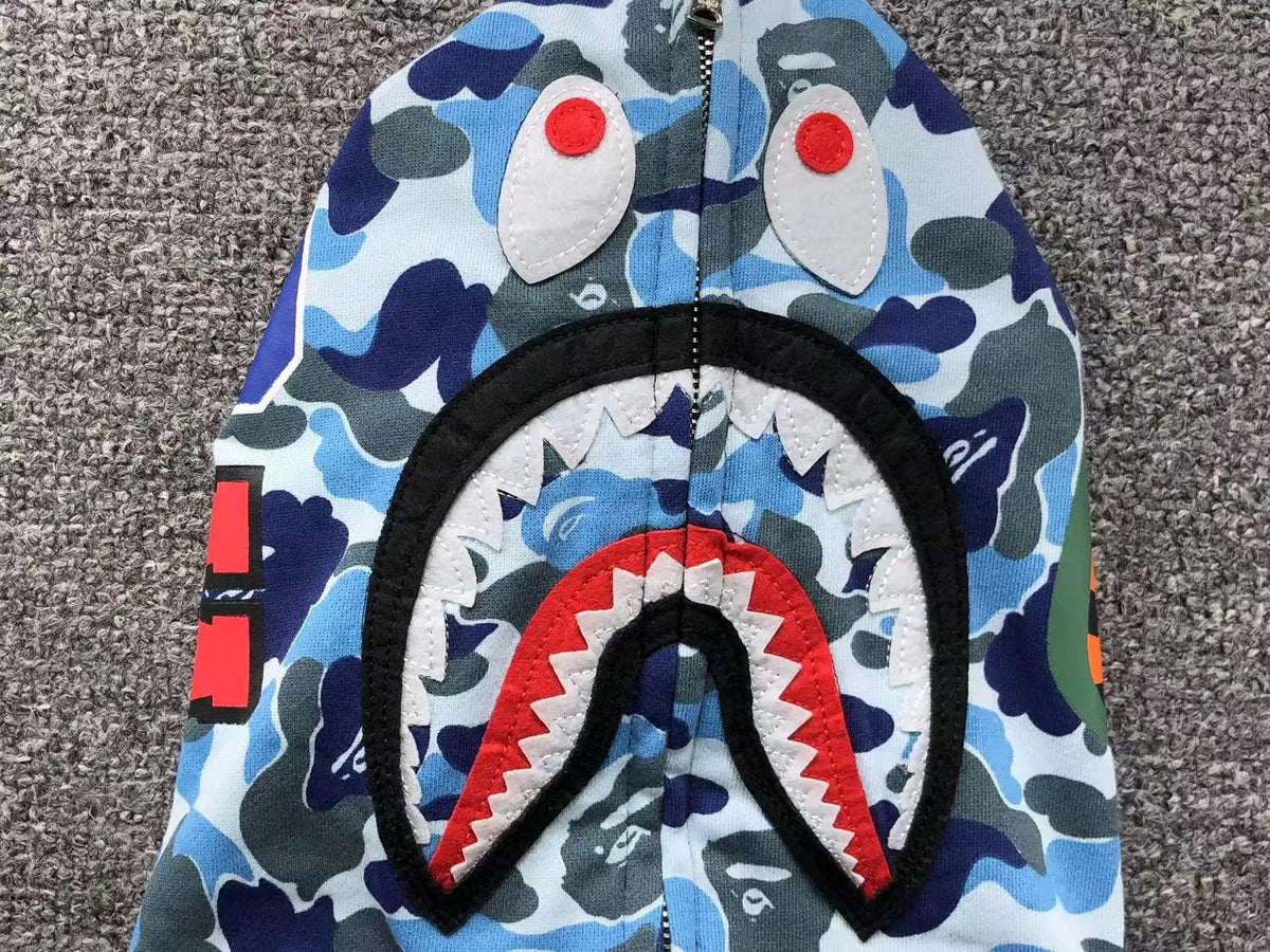 Campera Bape Abc Shark Full Zip Double Buzo Negra