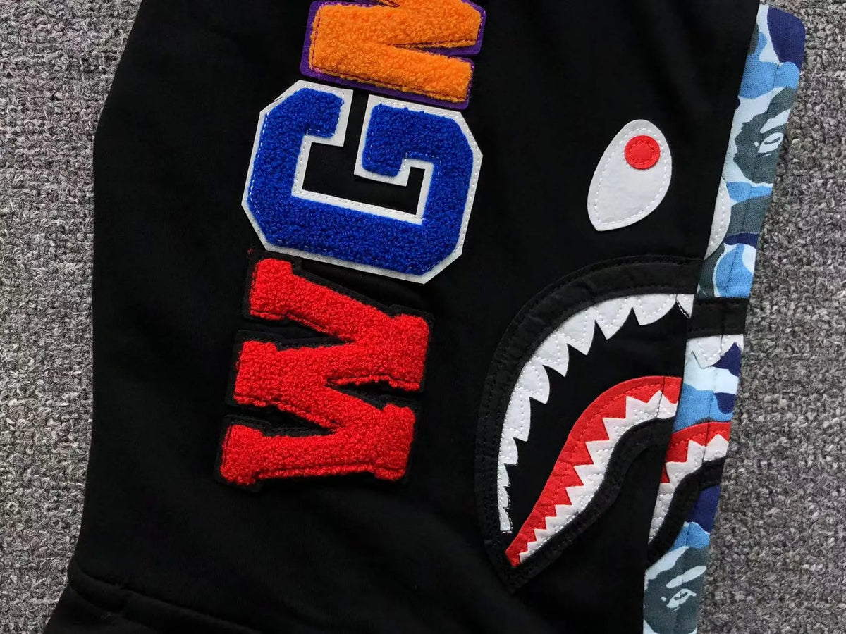 Campera Bape Abc Shark Full Zip Double Buzo Negra
