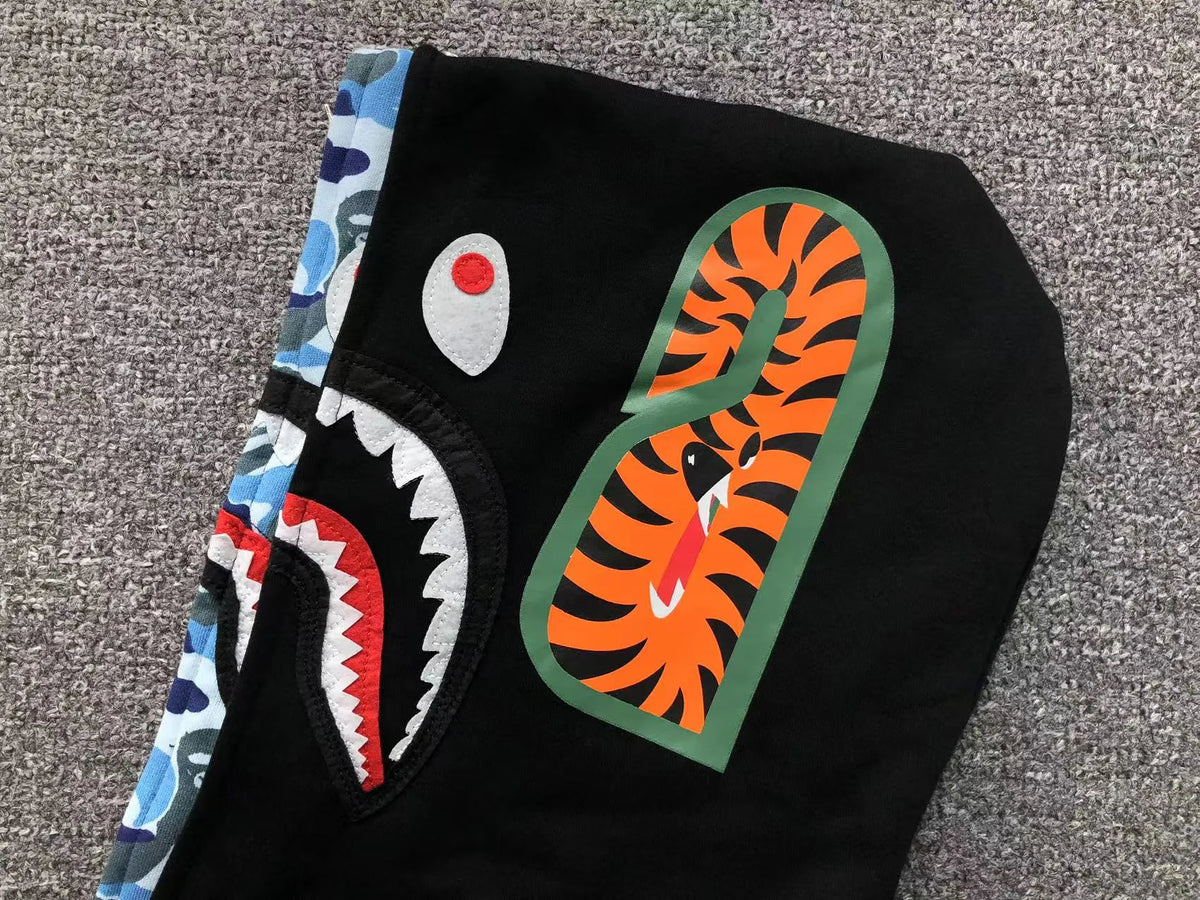 Campera Bape Abc Shark Full Zip Double Buzo Negra