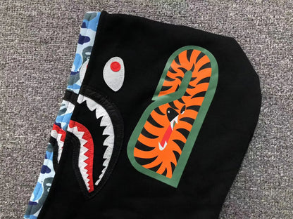 Campera Bape Abc Shark Full Zip Double Buzo Negra